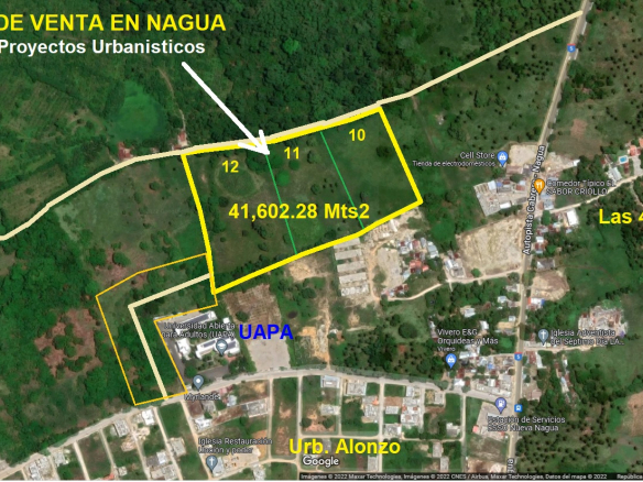 Lote de Terreno para desarrollo de Proyectos Urbanístico, Turístico Industrial, Con Carretera de acceso al Malecón de Nagua.