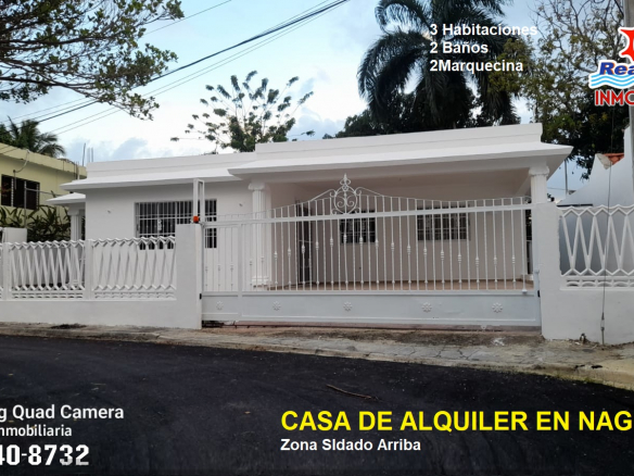 CASA DE ALQUILER EN NAGUA, 2 MARQUECINA, ZONA SOLDADOS ARRIBA,