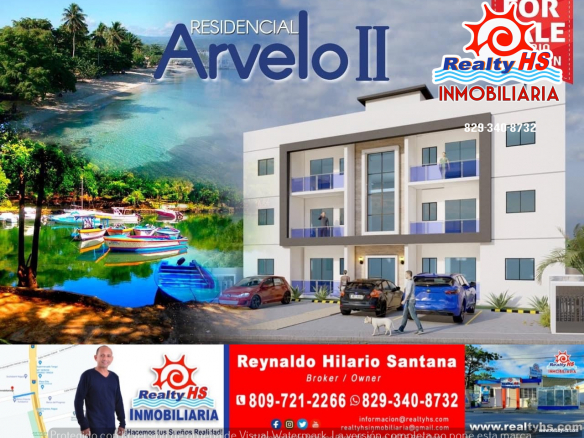 🎊APARTAMENTOS DE VENTA EN Rio San Juan! Apt. Arvelo II, Edificio de 6 Hermosos Apartamentos, a 1 Minuto de La Playa!