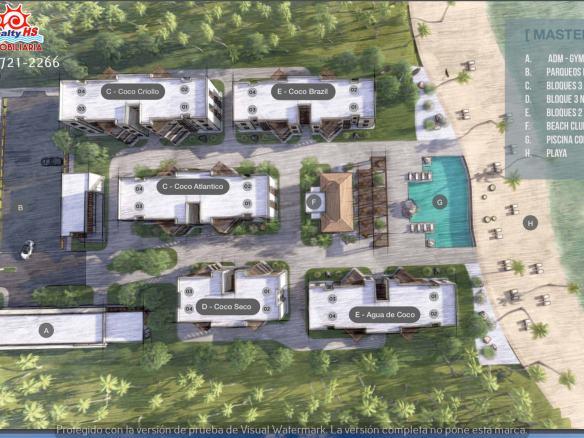 Apartamentos Luxe, de Ventas con Piscina y en Primera Linea de Playas de Villaggio Matancitas, Nagua