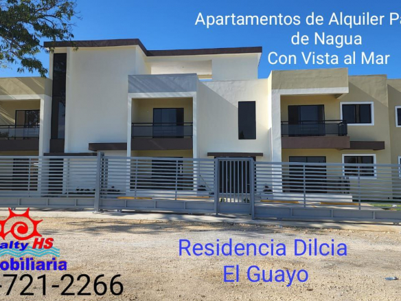 6 Apartamentos con Vista al Mar de Añquiler en 1er y 2do Nivel, Parte Alta  de Nagua.