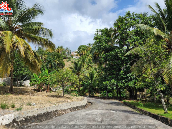 LOTE DE TERRENO DE 81.5 TAREAS CON VISTA AL MAR CON UNA CASA DE 2 NIVELES DE VENTA EN NAGUA, IDEAL PARA DESARRO DE PROYECTOS URBANISTICOS.