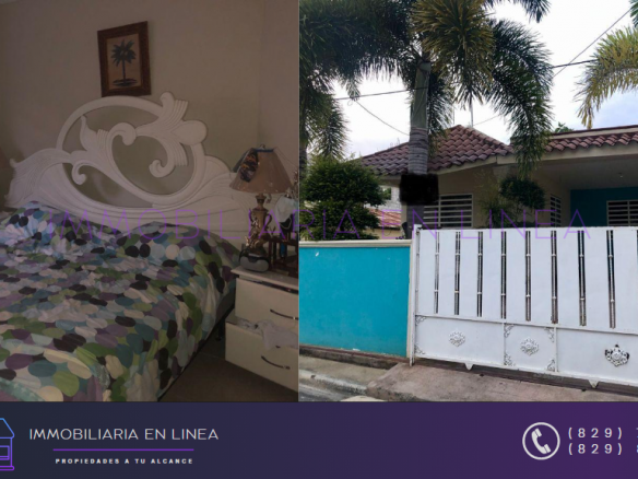 SE ALQUILA CASA CON MARQUESINA (URB. ESMERALDA, NAGUA)