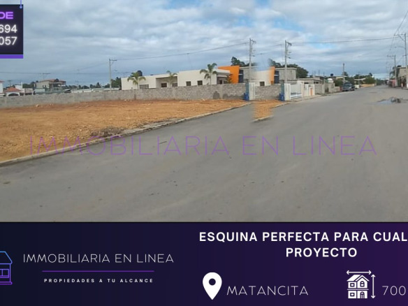 ESQUINA DE 700 METROS PERFECTA PARA CUALQUIER CLASE DE PROYECTO