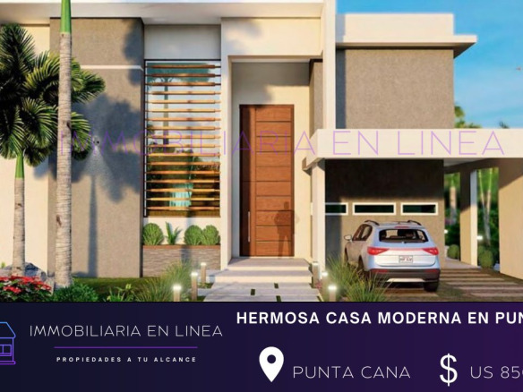 CASA ESTILO MODERNO EN VENTA UBICADA EN PUNTA CANA