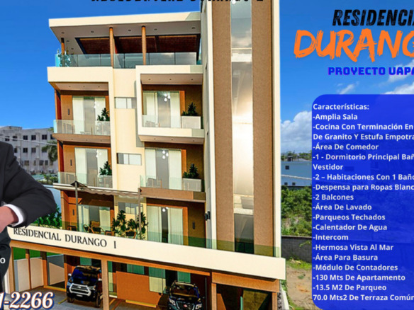 Proyecto de Apartamentos en Planos de Ventas en Nagua, Residencial DURANGO 1, en la Excluisva Zona de la UAPA-NAGUA