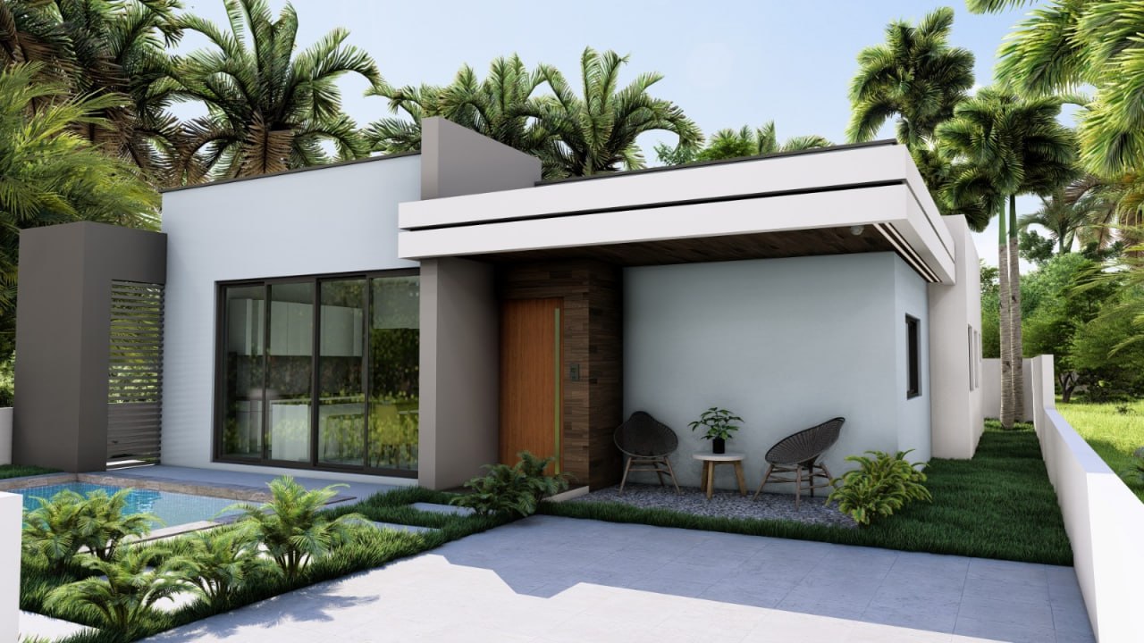 CASA EN PLANO EN EL RESIDENCIAL RH, NAGUA MARIA TRINIDAD SANCHEZ