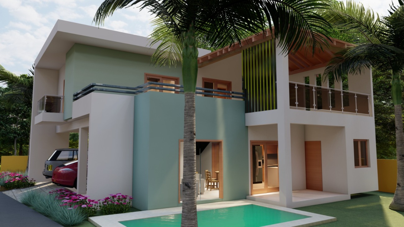 CASA EN PLANO EN VENTA EN CERROS DE LA BAHIA, NAGUA MARIA TRINIDAD SANCHEZ.